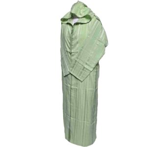 Ctnhd 002 Moroccan Cotton Blend Hooded Long Sleeves Green Thobe Jubba Djellaba(4)