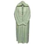 Ctnhd 003 Moroccan Cotton Blend Hooded Long Sleeves Green Thobe Jubba Djellaba (6)
