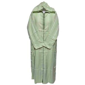 Ctnhd 003 Moroccan Cotton Blend Hooded Long Sleeves Green Thobe Jubba Djellaba (6)