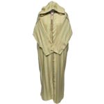 Ctnhd 007 Moroccan Cotton Blend Hooded Long Sleeves Beige Thobe Jubba Djellaba (6)