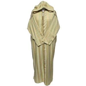 Ctnhd 007 Moroccan Cotton Blend Hooded Long Sleeves Beige Thobe Jubba Djellaba (6)