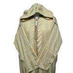 Ctnhd 007 Moroccan Cotton Blend Hooded Long Sleeves Beige Thobe Jubba Djellaba (7)