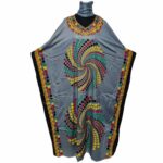 D.no.182 001 Grey Loose Fit Kaftan Tunic Holiday Dress Beach Cover Up Dubai Abaya Free Head Scarf 211015