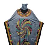 D.no.182 001 Grey Loose Fit Kaftan Tunic Holiday Dress Beach Cover Up Dubai Abaya Free Head Scarf 211022