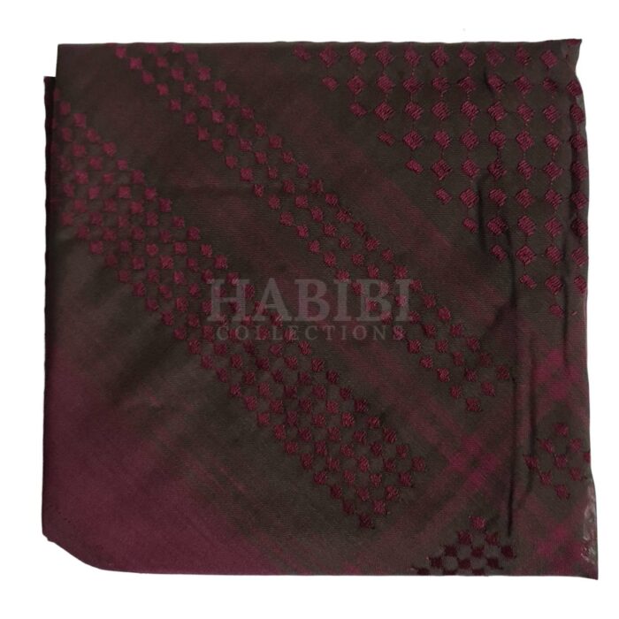 Burgundy Shemagh Arab Head Scarf Wrap Arafat Keffiyeh Yashmagh