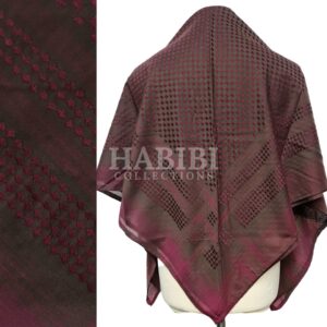 Burgundy Shemagh Arab Head Scarf Wrap Arafat Keffiyeh Yashmagh