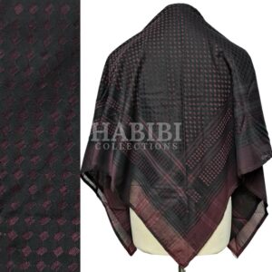 Maroon/Black Shemagh Arab Head Scarf Wrap Arafat Keffiyeh Yashmagh