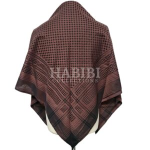 Wine/Black Shemagh Arab Head Scarf Wrap Arafat Keffiyeh Yashmagh