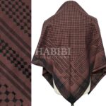 Wine/Black Shemagh Arab Head Scarf Wrap Arafat Keffiyeh Yashmagh