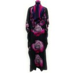 Dn100 Loose Fit Kaftan Tunic Holiday Dress Beach Cover Up Dubai Abaya Free Head Scarf (29)