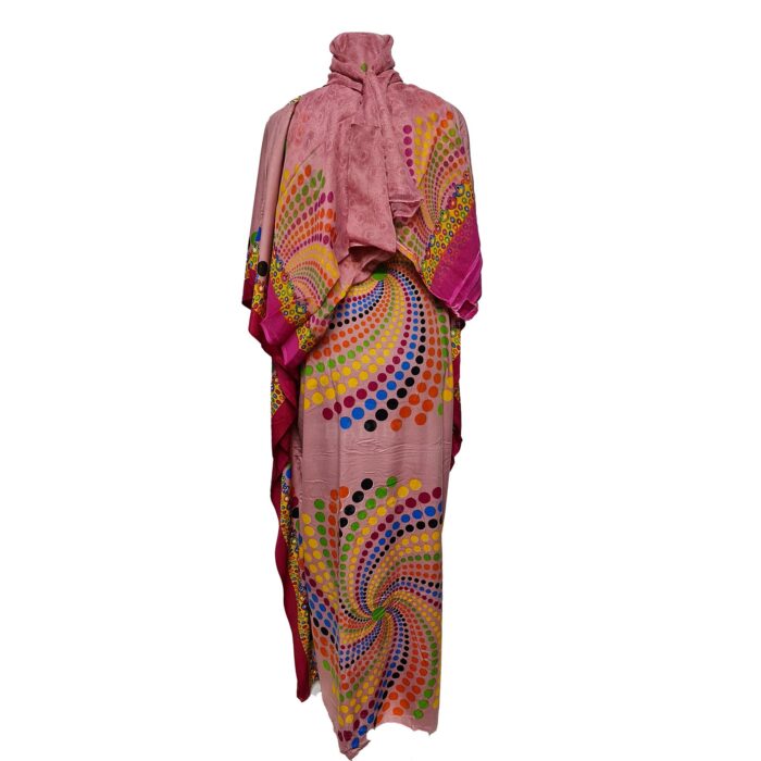 Dn182 001 Women’s Kaftan Loose Fit Tunic Dress Sequin Floral Maxi Dress 020140