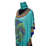 Dn182 003 Women’s Kaftan Loose Fit Tunic Dress Sequin Floral Maxi Dress 020719