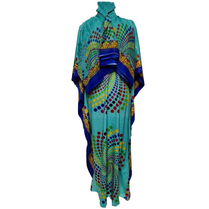 Dn182 003 Women’s Kaftan Loose Fit Tunic Dress Sequin Floral Maxi Dress 020731