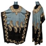 Dn22gry Loose Fit Kaftan Tunic Holiday Dress Beach Cover Up Dubai Abaya Free Head Scarf (23)