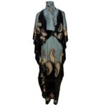 Dn22gry Loose Fit Kaftan Tunic Holiday Dress Beach Cover Up Dubai Abaya Free Head Scarf (28)