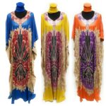 Dn3310 Loose Fit Kaftan Tunic Holiday Dress Beach Cover Up Dubai Abaya Free Head Scarf (2)