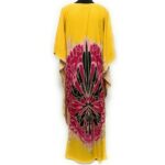 Dn3310 Loose Fit Kaftan Tunic Holiday Dress Beach Cover Up Dubai Abaya Free Head Scarf (25)