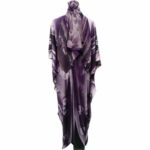 Dn599 Blt 001 Purple Loose Fit Kaftan Tunic Holiday Dress Beach Cover Up Dubai Abaya Free Head Scarf (1)