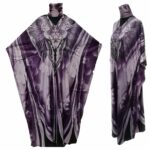 Dn599 Blt 001 Purple Women’s Kaftan Loose Fit Tunic Dress Sequin Floral Maxi Dress