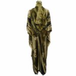 Dn599 Blt 003 Light Gold Loose Fit Kaftan Tunic Holiday Dress Beach Cover Up Dubai Abaya Free Head Scarf (11)