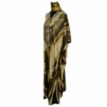 Dn599 Nstrngl.gold Light Gold Loose Fit Kaftan Tunic Holiday Dress Beach Cover Up Dubai Abaya Free Head Scarf 191830 (9)