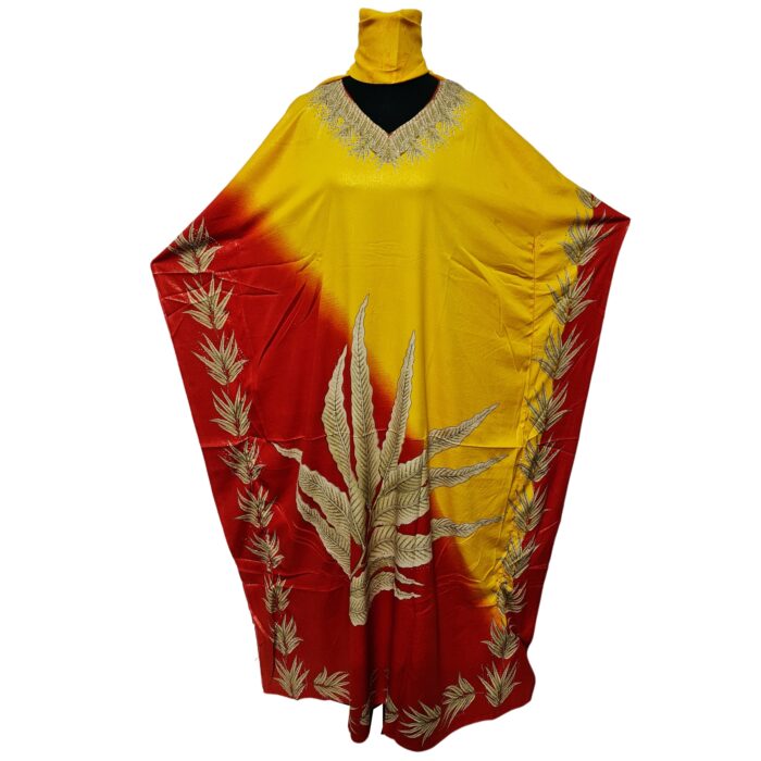 Dn997 Yelrd Loose Fit Kaftan Tunic Holiday Dress Beach Cover Up Dubai Abaya Free Head Scarf 223832 (3)