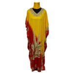Dn997 Yelrd Loose Fit Kaftan Tunic Holiday Dress Beach Cover Up Dubai Abaya Free Head Scarf 223832 (7)