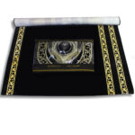 Extra Large Black Gold Kabah High Quality Islamic Prayer Mat Musallah Janamaaz (4 People) Mussala Set Black Stone 1642503270