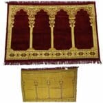 Extra Large Maroon Islamic Prayer Mat Musalla Janamaz (4 To 5 People)