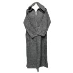 Extremely Thick Winter Cashmere Wool Blend Moroccan Grey Hooded Thobe Djellabaaaa