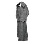 Extremely Thick Winter Cashmere Wool Blend Moroccan Grey Hooded Thobe Djellabaaaa (2)