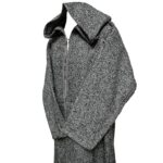 Extremely Thick Winter Cashmere Wool Blend Moroccan Grey Hooded Thobe Djellabaaaa (3)