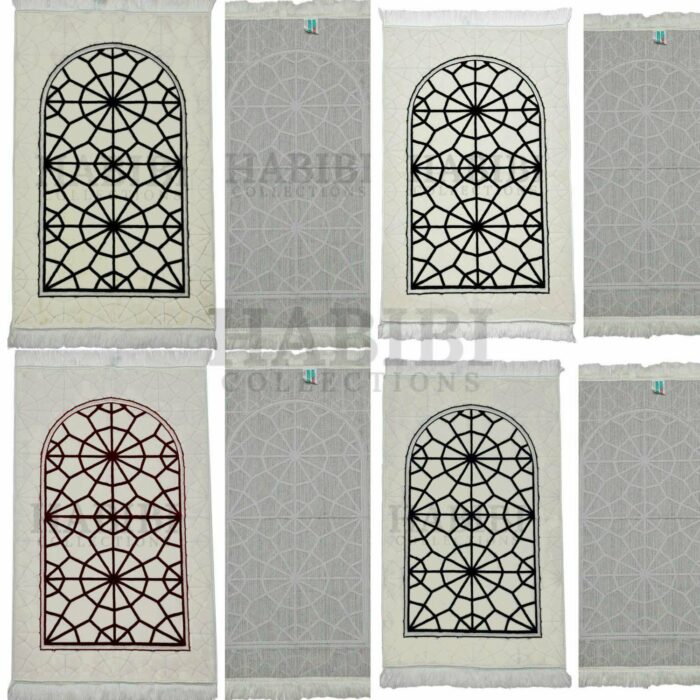 Adult Islamic Prayer Mat Masjid Star Geometric Janamaaz Saudi Arabia