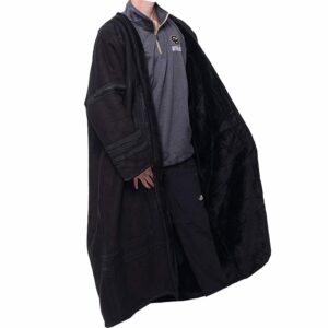 Free Size Winter Swede Insulated Fleece Wool Blend Long Sleeves Cape.overcoat.jacket Baja