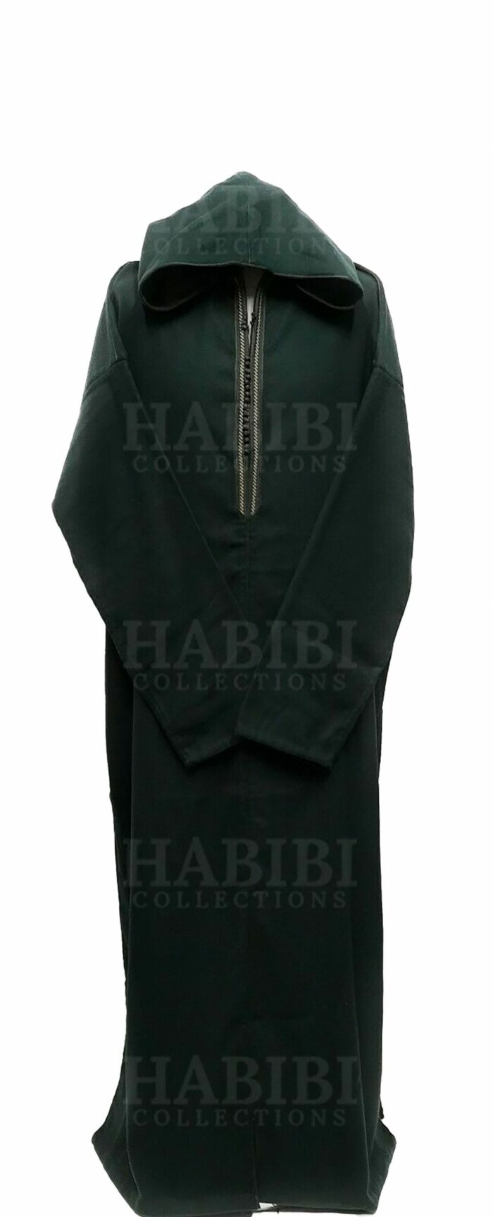 Grn 003 Green Mens Moroccan Long Sleeve Wide Wool Jubba Thobe.jpgb