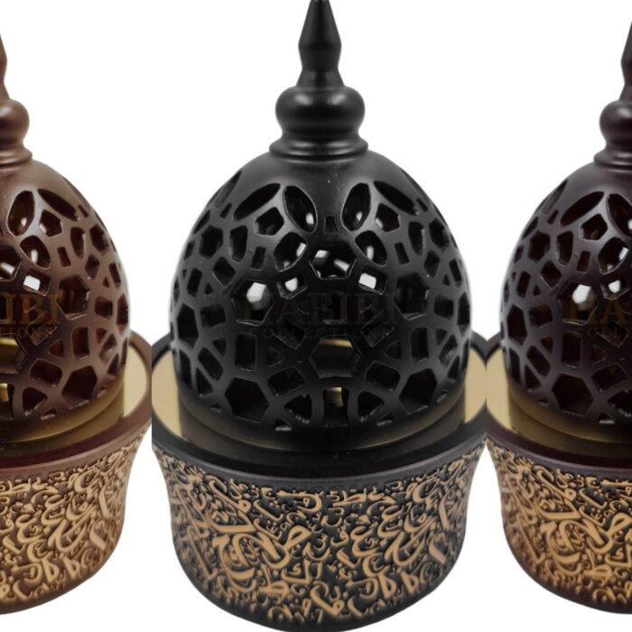 H7503 Thumb Ceramic Incense Burner Arabic Letters Burner High Quality Magnetic Top Brown Gold 06 20t202644.031 1