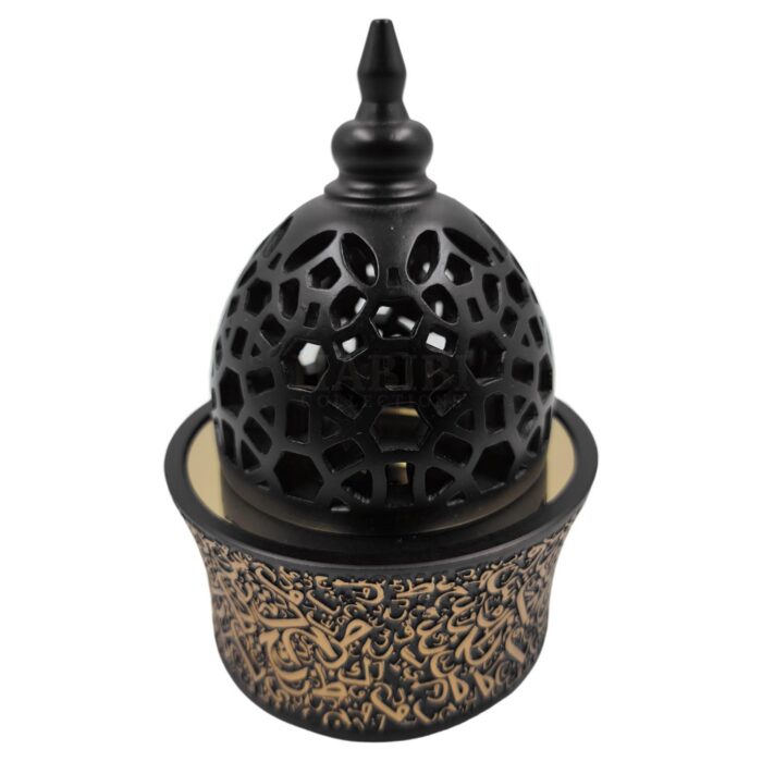 H7503 Ceramic Incense Burner Arabic Letters Burner High Quality Magnetic Top Black0620 162810 Copy