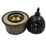 H7503 Ceramic Incense Burner Arabic Letters Burner High Quality Magnetic Top Black0620 162917 Copy