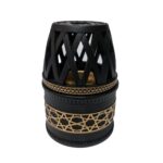 H7522 Ceramic Incense Bakhoor Burner,black Burner High Quality Magnetic Top