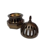 Ha533 Champagne Ceramic Incense Bakhoor Burner,mabkhara ,burner High Quality Magnetic Top (1)