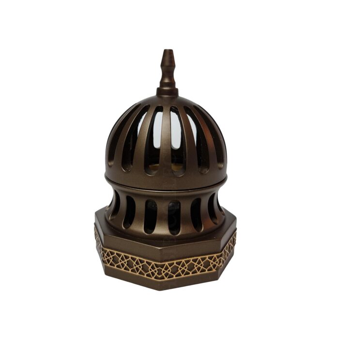 Ha533 Champagne Ceramic Incense Bakhoor Burner,mabkhara ,burner High Quality Magnetic Top (2)