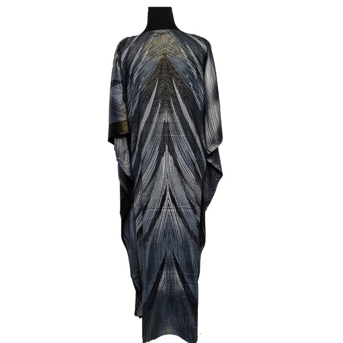 Hariom 1018 Women’s Kaftan Loose Fit Tunic Dress Sequin Floral Maxi Dress 191533