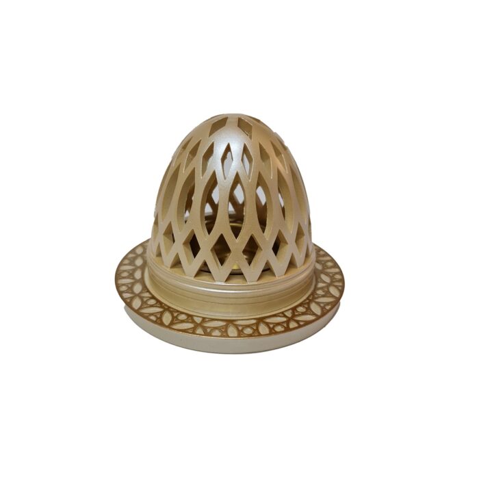 Hc13 Cream Ceramic Incense Bakhoor Burner,mabkhara ,burner High Quality Magnetic Top (3)