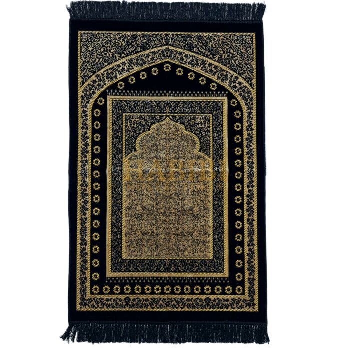 Super Soft Floral Arch Pattern Islamic Prayer Mat Jannamaz Musallah Turkish