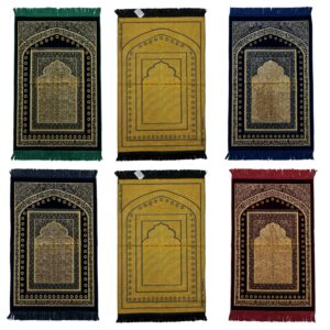 Super Soft Floral Arch Pattern Islamic Prayer Mat Jannamaz Musallah Turkish