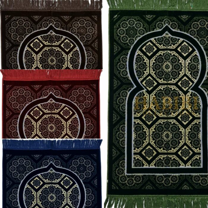 Super Soft Islamic Prayer Mat Geometric Shape Jannamaz Musallah Turkish