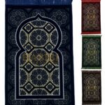 Super Soft Islamic Prayer Mat Geometric Shape Jannamaz Musallah Turkish