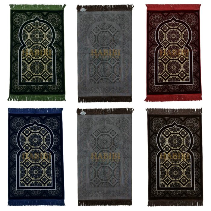 Super Soft Islamic Prayer Mat Geometric Shape Jannamaz Musallah Turkish