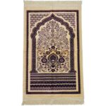 Super Soft Mosaic Floral Islamic Prayer Mat Jannamaz Musallah