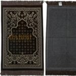 Super Soft Islamic Prayer Mat Floral Shape Jannamaz Musallah Turkish